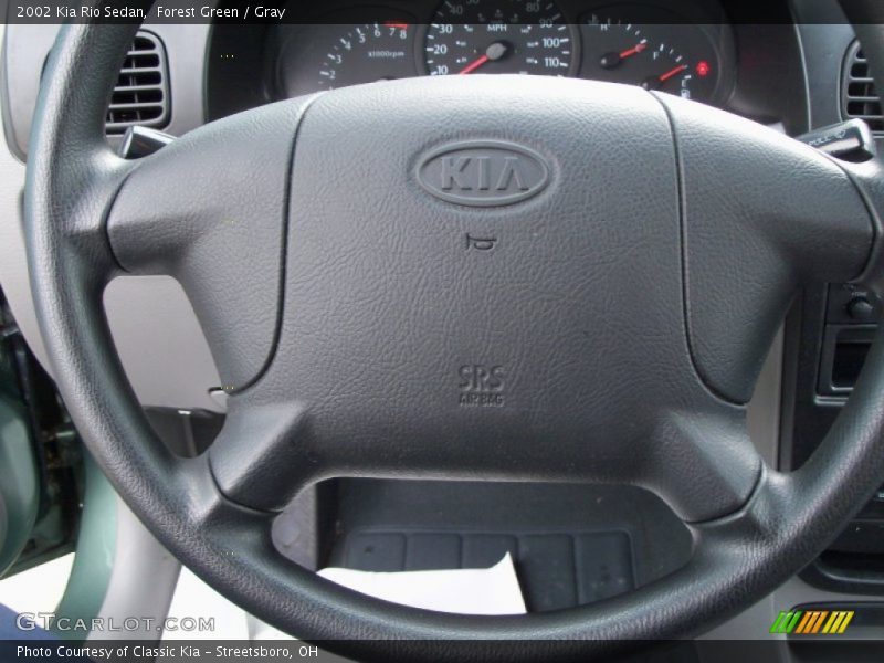 Forest Green / Gray 2002 Kia Rio Sedan