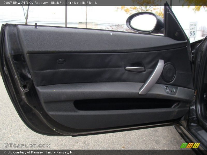 Black Sapphire Metallic / Black 2007 BMW Z4 3.0si Roadster