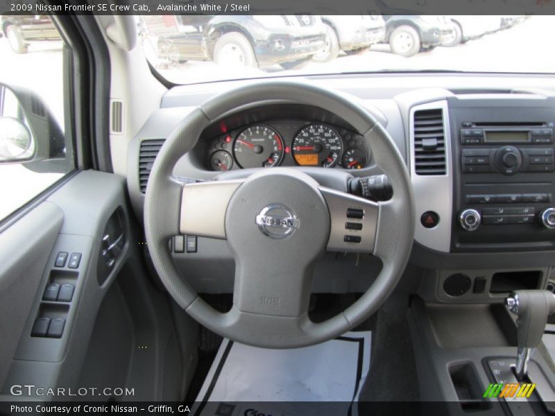 Avalanche White / Steel 2009 Nissan Frontier SE Crew Cab