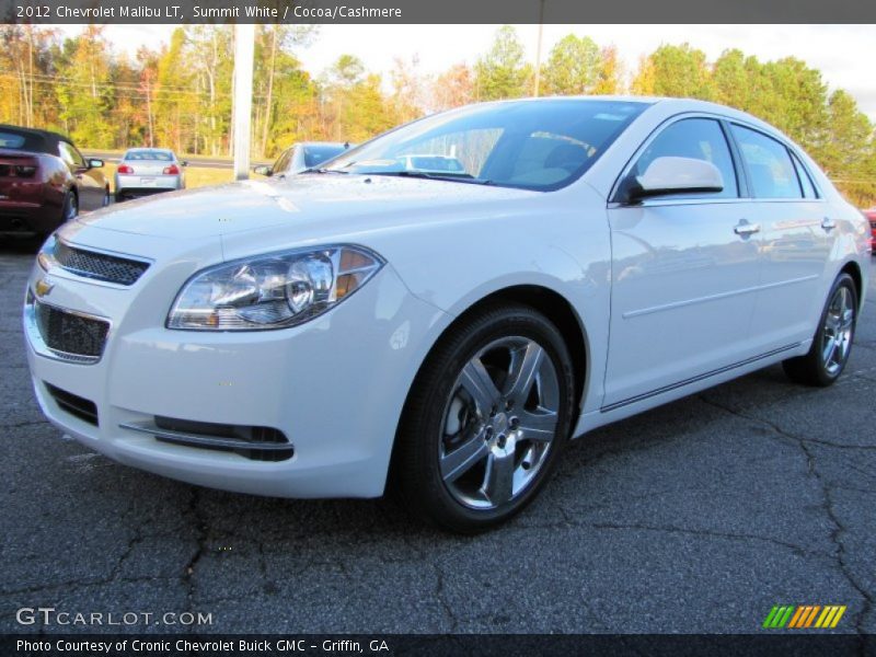 Summit White / Cocoa/Cashmere 2012 Chevrolet Malibu LT