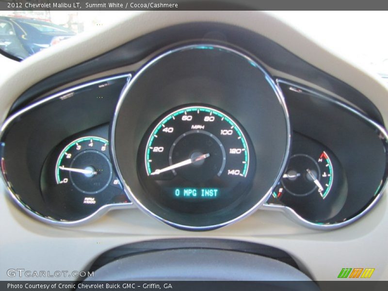 Summit White / Cocoa/Cashmere 2012 Chevrolet Malibu LT