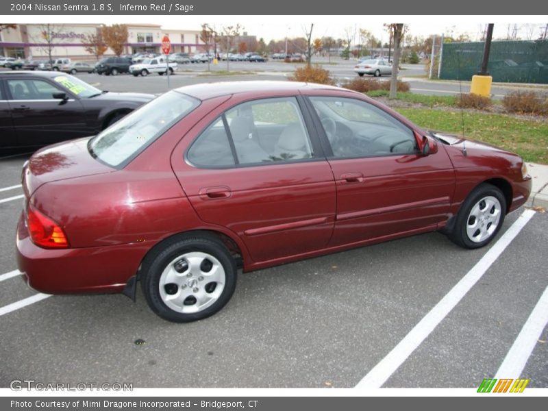 Inferno Red / Sage 2004 Nissan Sentra 1.8 S