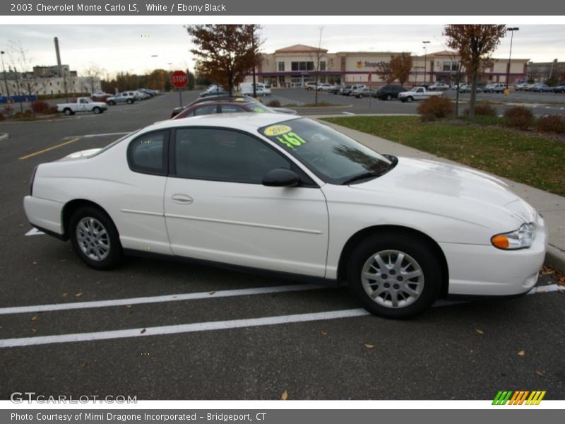 White / Ebony Black 2003 Chevrolet Monte Carlo LS