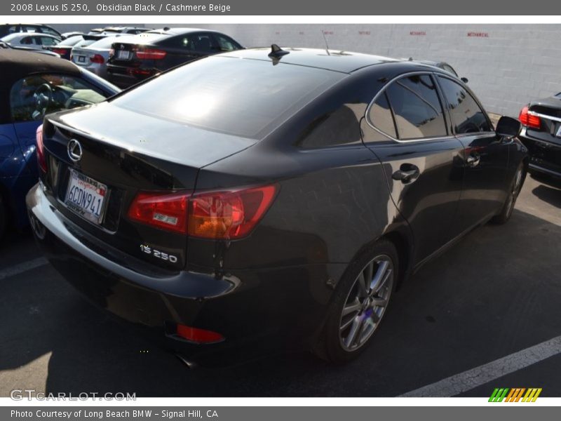 Obsidian Black / Cashmere Beige 2008 Lexus IS 250