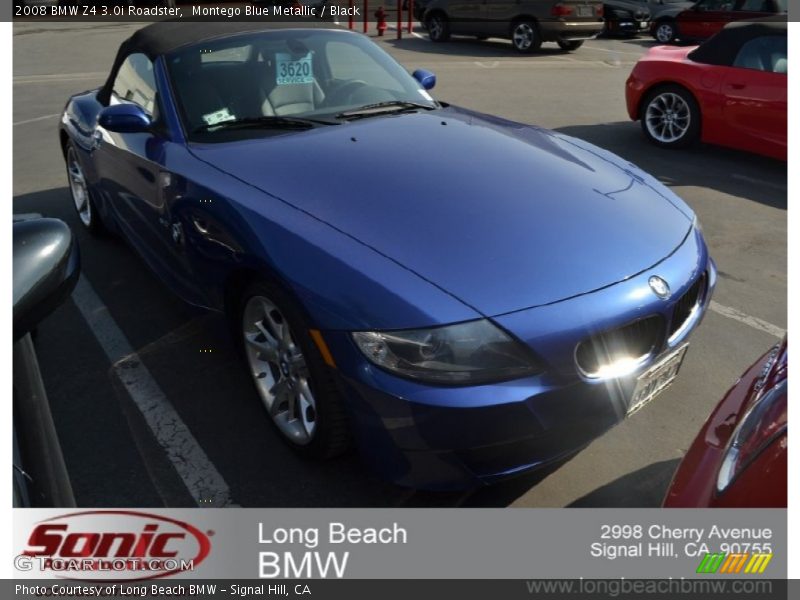 Montego Blue Metallic / Black 2008 BMW Z4 3.0i Roadster