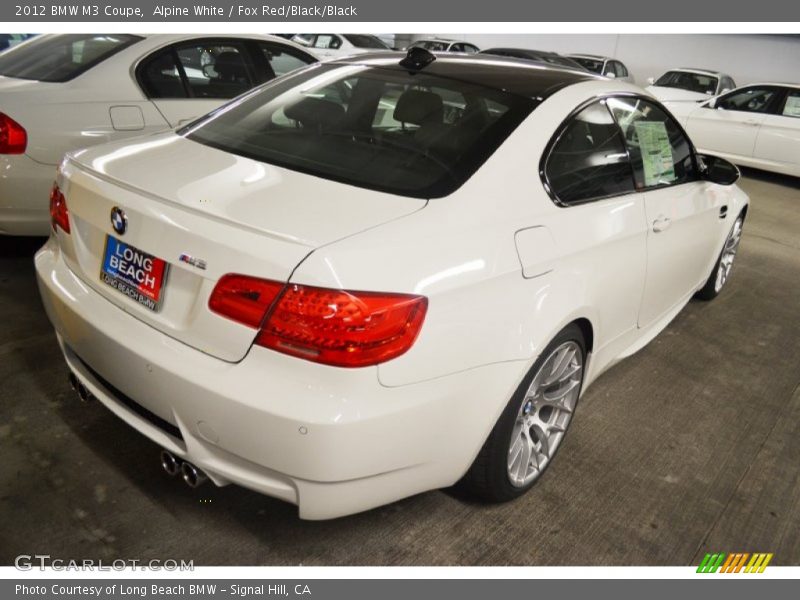 Alpine White / Fox Red/Black/Black 2012 BMW M3 Coupe