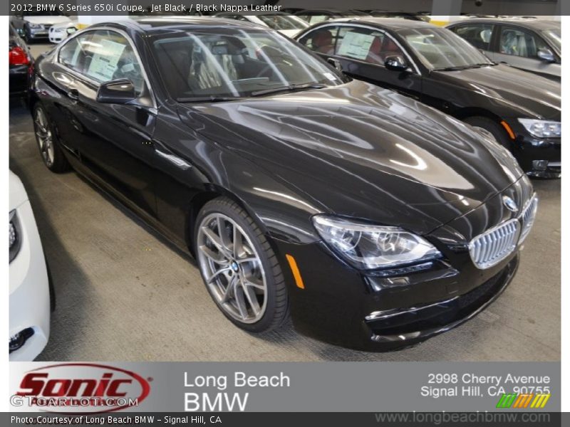 Jet Black / Black Nappa Leather 2012 BMW 6 Series 650i Coupe