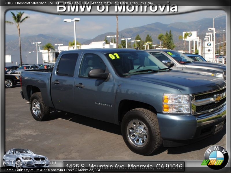Blue Granite Metallic / Dark Titanium Gray 2007 Chevrolet Silverado 1500 LS Crew Cab
