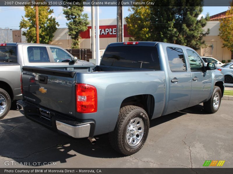 Blue Granite Metallic / Dark Titanium Gray 2007 Chevrolet Silverado 1500 LS Crew Cab