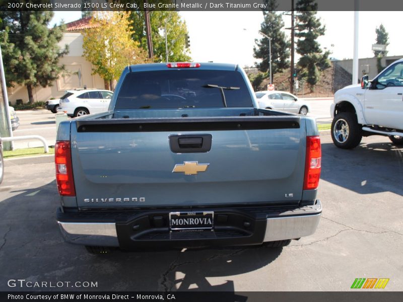 Blue Granite Metallic / Dark Titanium Gray 2007 Chevrolet Silverado 1500 LS Crew Cab