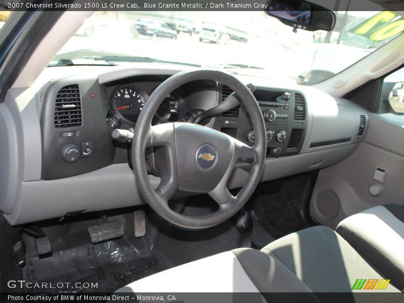 Blue Granite Metallic / Dark Titanium Gray 2007 Chevrolet Silverado 1500 LS Crew Cab