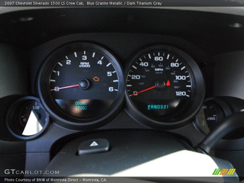 Blue Granite Metallic / Dark Titanium Gray 2007 Chevrolet Silverado 1500 LS Crew Cab
