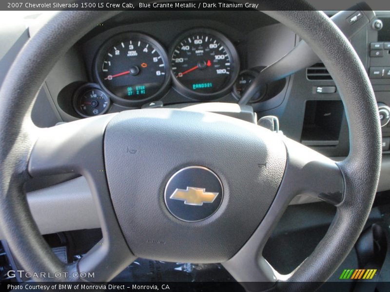 Blue Granite Metallic / Dark Titanium Gray 2007 Chevrolet Silverado 1500 LS Crew Cab