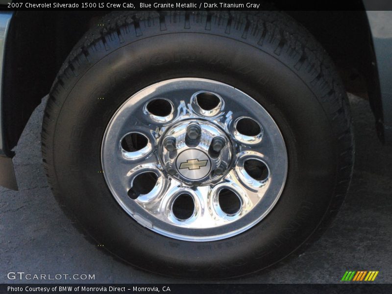 Blue Granite Metallic / Dark Titanium Gray 2007 Chevrolet Silverado 1500 LS Crew Cab