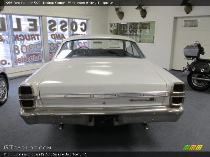 Wimbledon White / Turquoise 1966 Ford Fairlane 500 Hardtop Coupe