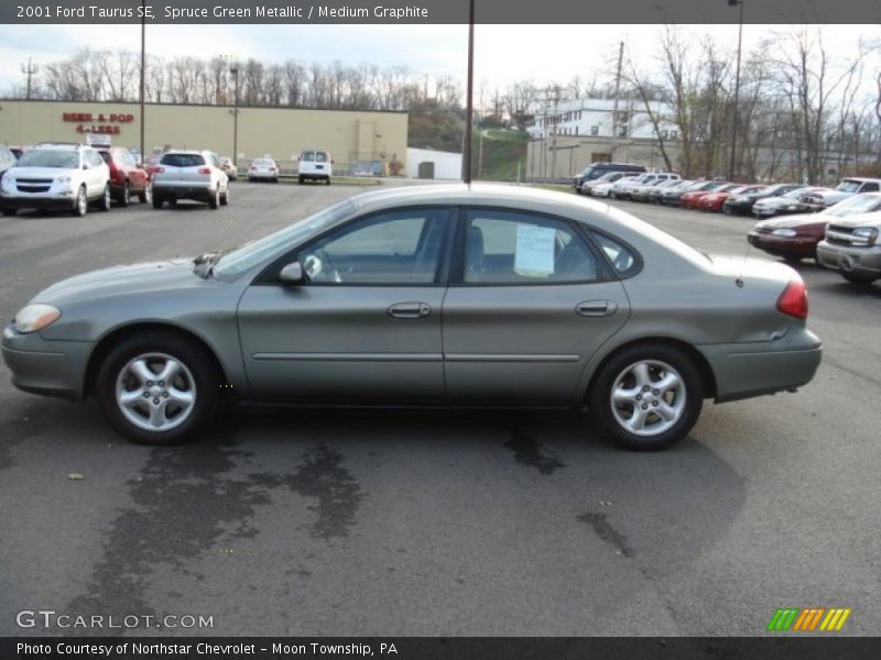 Spruce Green Metallic / Medium Graphite 2001 Ford Taurus SE