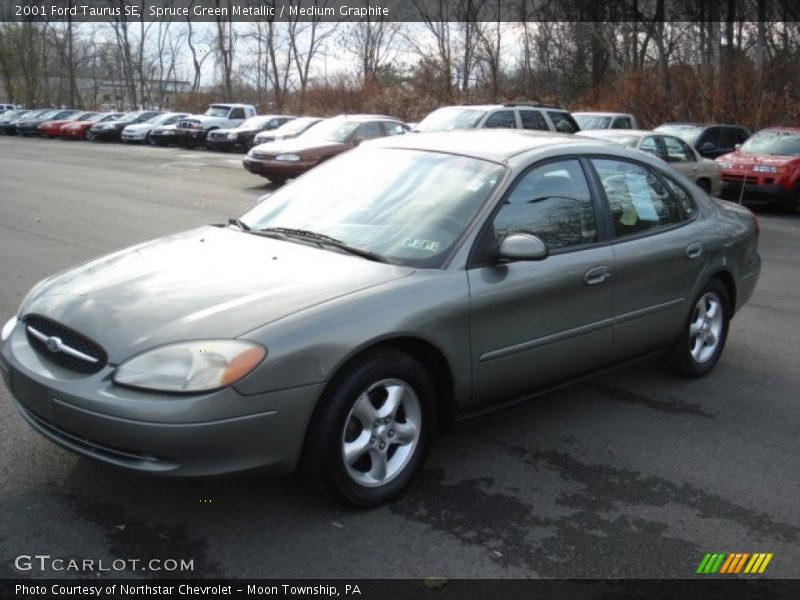 Spruce Green Metallic / Medium Graphite 2001 Ford Taurus SE
