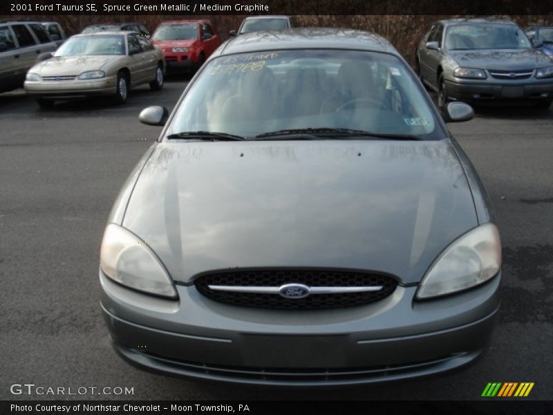 Spruce Green Metallic / Medium Graphite 2001 Ford Taurus SE