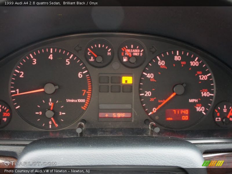  1999 A4 2.8 quattro Sedan 2.8 quattro Sedan Gauges