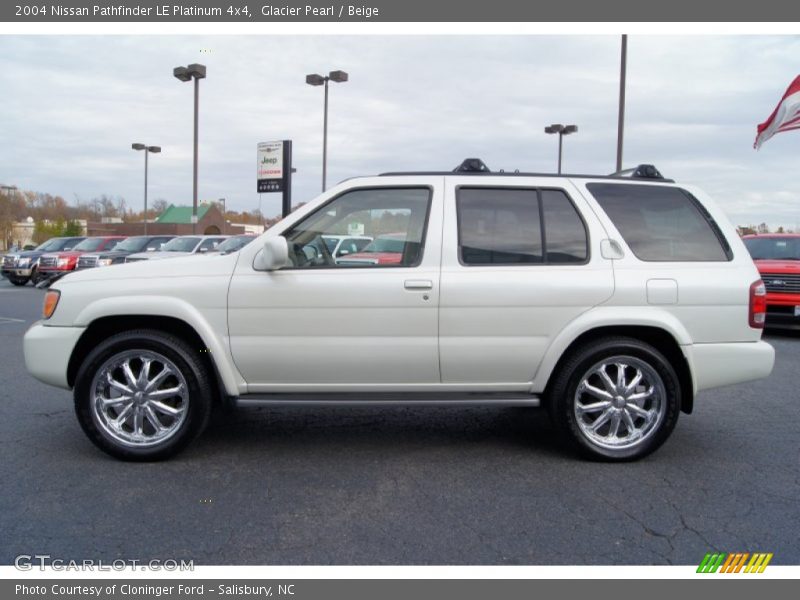 Glacier Pearl / Beige 2004 Nissan Pathfinder LE Platinum 4x4