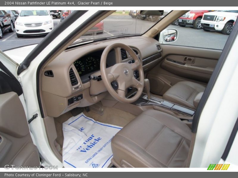 Glacier Pearl / Beige 2004 Nissan Pathfinder LE Platinum 4x4