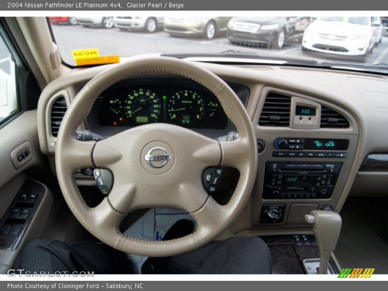 Glacier Pearl / Beige 2004 Nissan Pathfinder LE Platinum 4x4