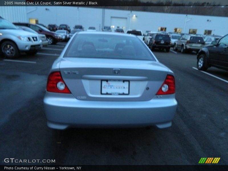 Satin Silver Metallic / Black 2005 Honda Civic LX Coupe