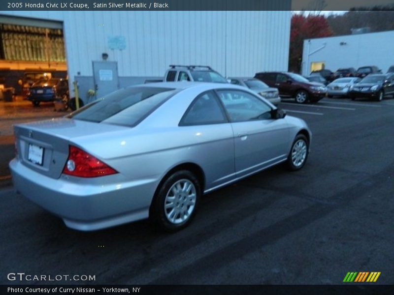 Satin Silver Metallic / Black 2005 Honda Civic LX Coupe