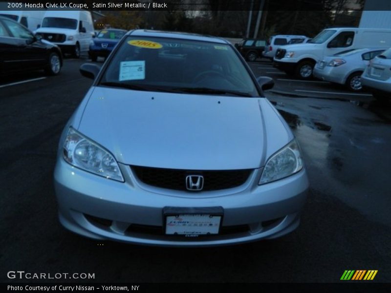 Satin Silver Metallic / Black 2005 Honda Civic LX Coupe