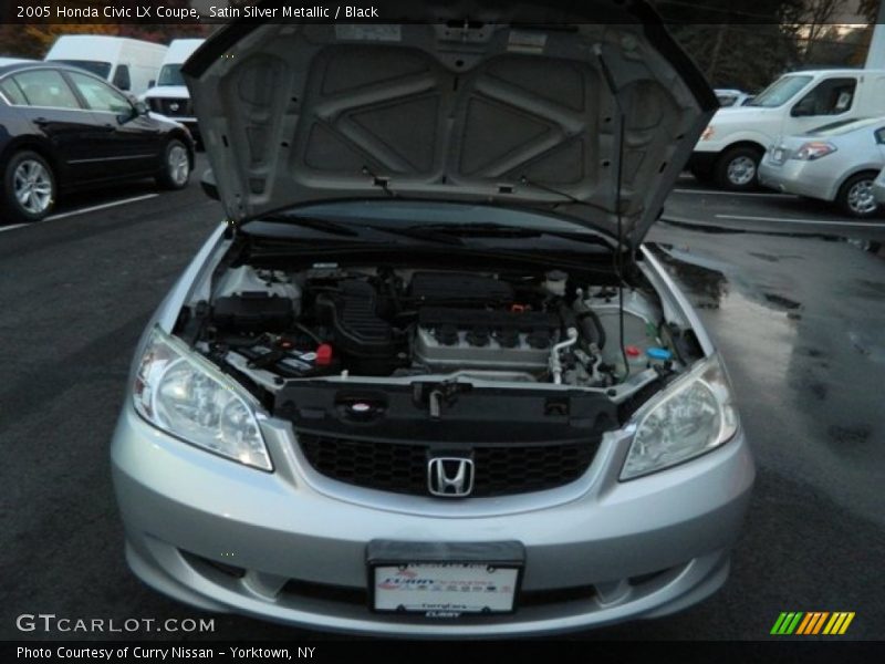 Satin Silver Metallic / Black 2005 Honda Civic LX Coupe