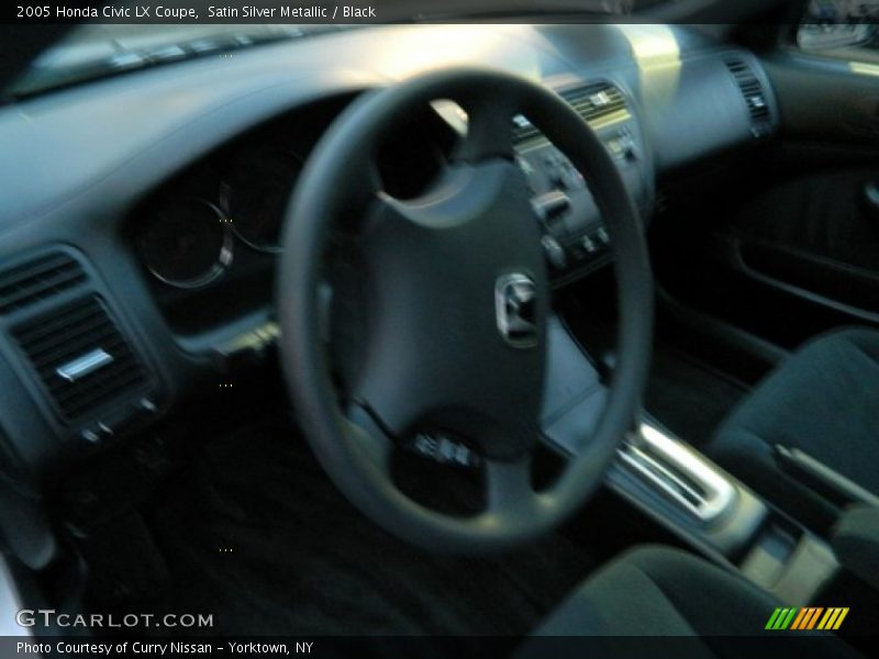 Satin Silver Metallic / Black 2005 Honda Civic LX Coupe