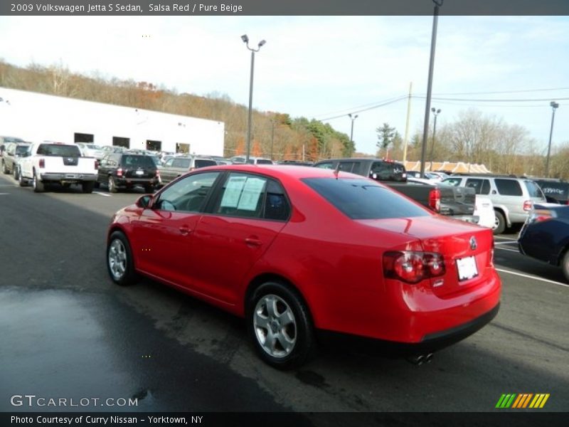Salsa Red / Pure Beige 2009 Volkswagen Jetta S Sedan