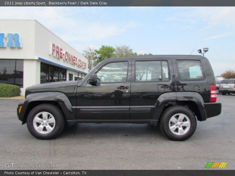 Blackberry Pearl / Dark Slate Gray 2011 Jeep Liberty Sport