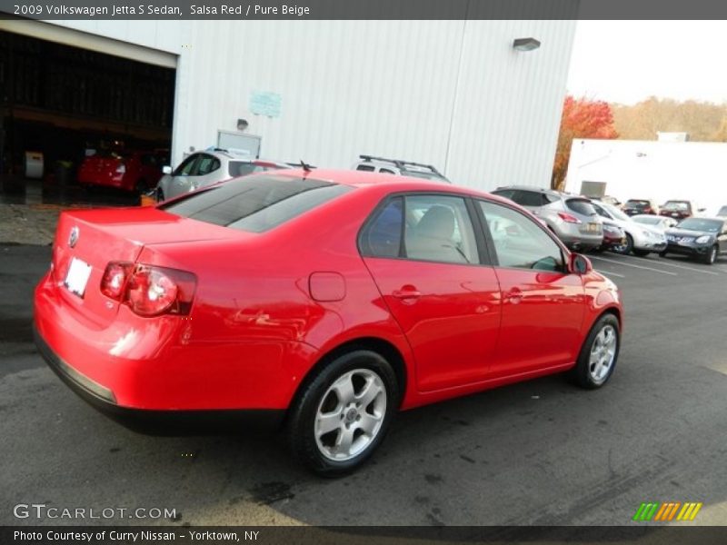 Salsa Red / Pure Beige 2009 Volkswagen Jetta S Sedan