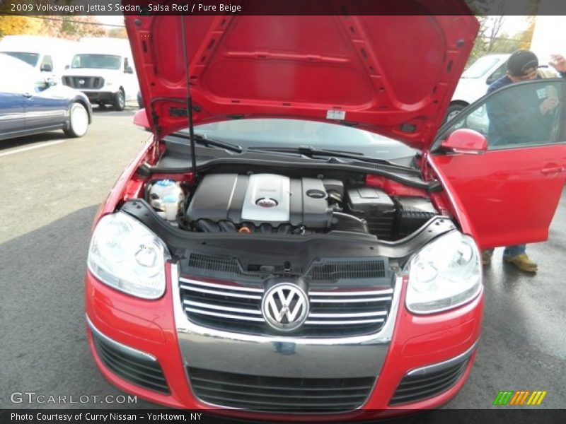 Salsa Red / Pure Beige 2009 Volkswagen Jetta S Sedan