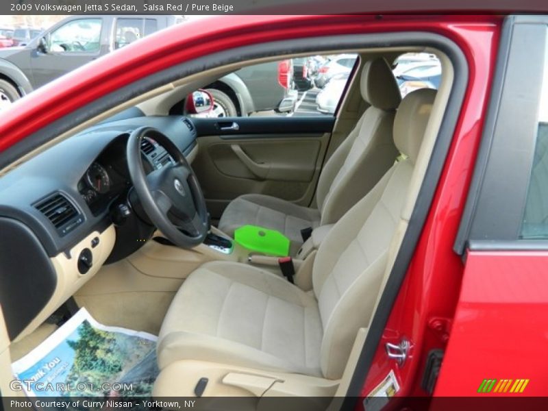 Salsa Red / Pure Beige 2009 Volkswagen Jetta S Sedan