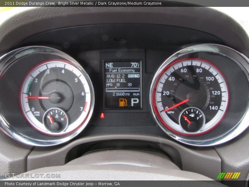 Bright Silver Metallic / Dark Graystone/Medium Graystone 2011 Dodge Durango Crew