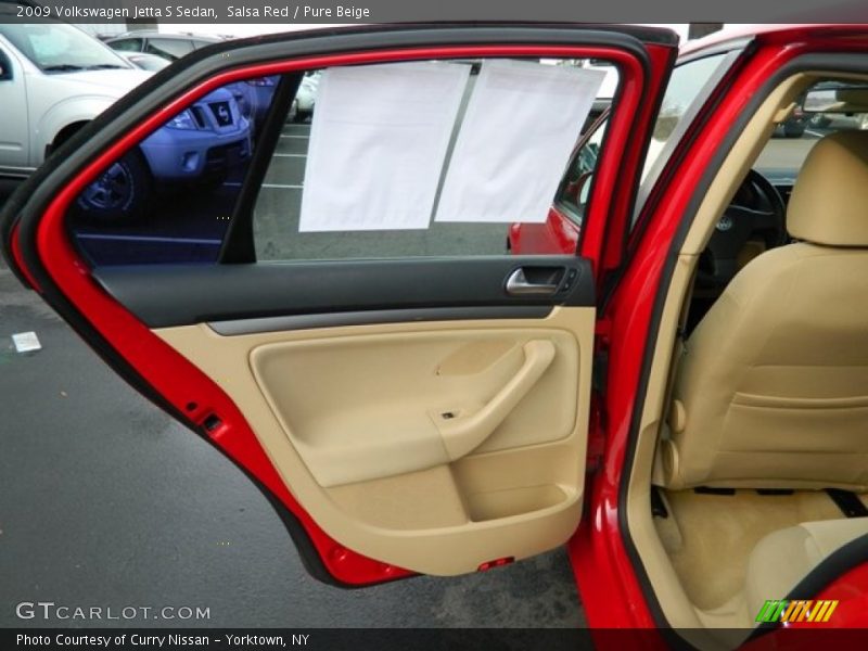 Salsa Red / Pure Beige 2009 Volkswagen Jetta S Sedan
