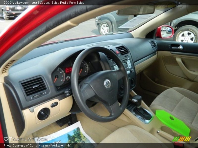 Salsa Red / Pure Beige 2009 Volkswagen Jetta S Sedan
