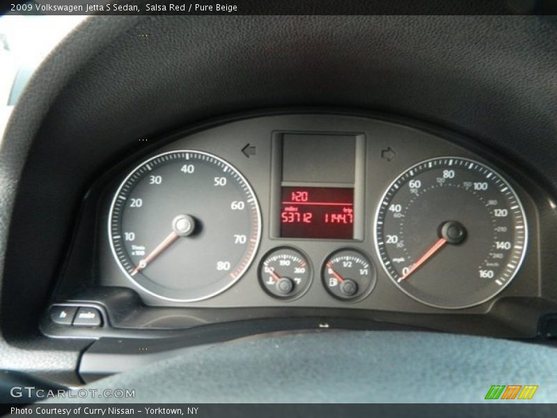 Salsa Red / Pure Beige 2009 Volkswagen Jetta S Sedan