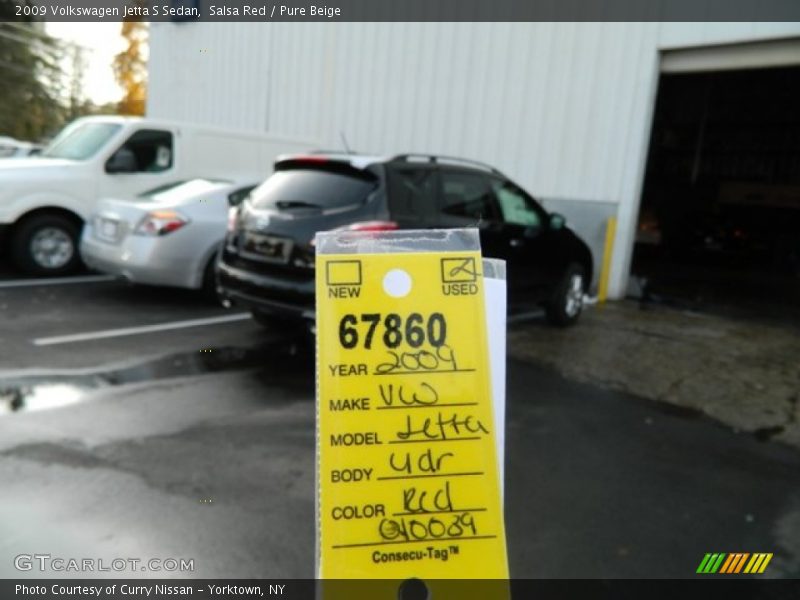 Salsa Red / Pure Beige 2009 Volkswagen Jetta S Sedan
