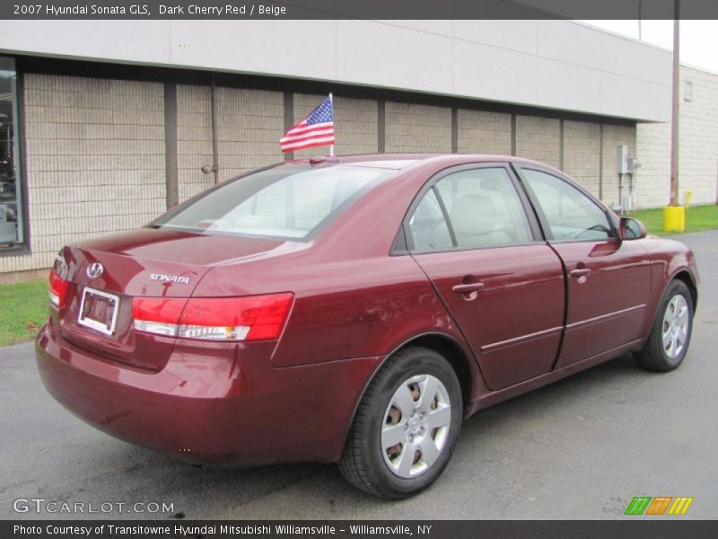 Dark Cherry Red / Beige 2007 Hyundai Sonata GLS