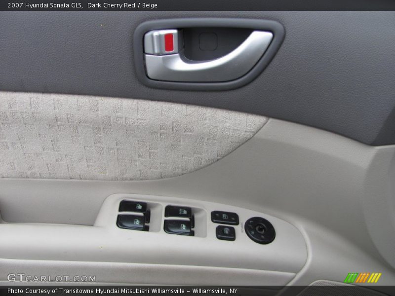 Dark Cherry Red / Beige 2007 Hyundai Sonata GLS