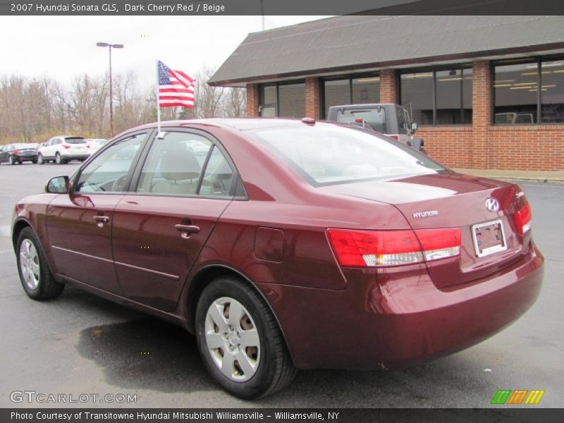 Dark Cherry Red / Beige 2007 Hyundai Sonata GLS