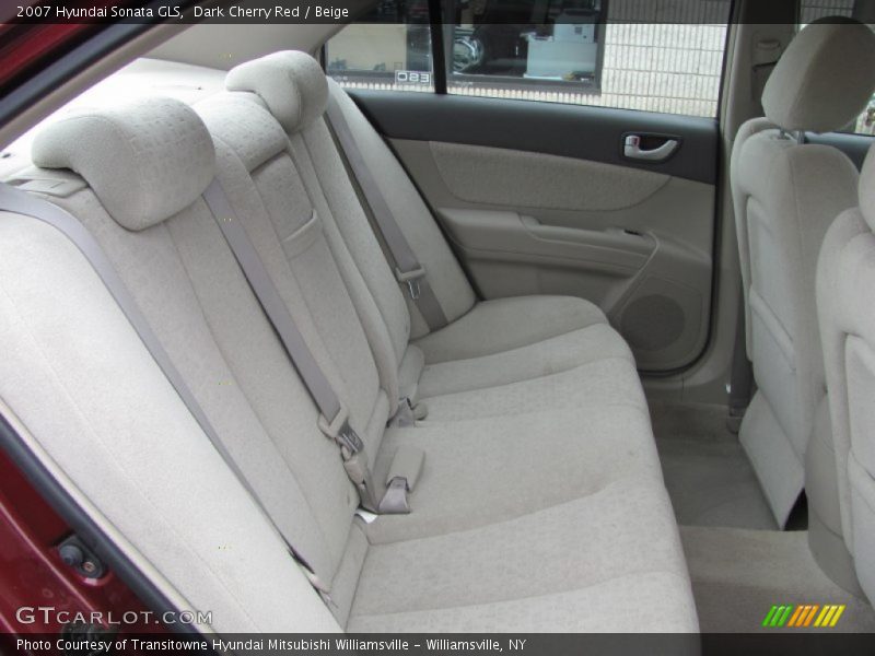 Dark Cherry Red / Beige 2007 Hyundai Sonata GLS
