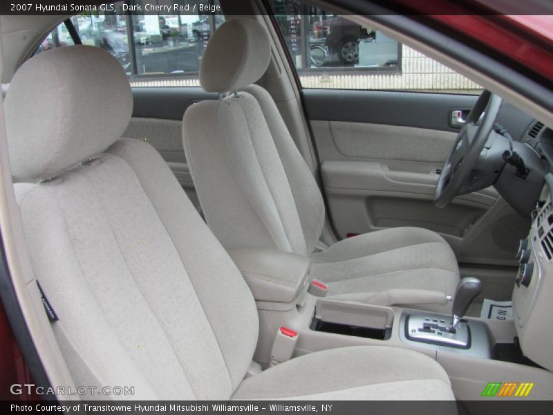 Dark Cherry Red / Beige 2007 Hyundai Sonata GLS