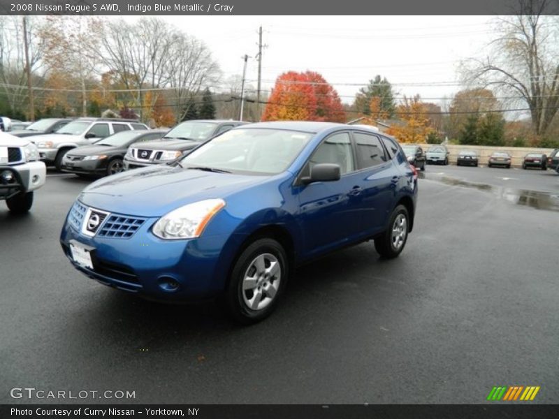 Indigo Blue Metallic / Gray 2008 Nissan Rogue S AWD