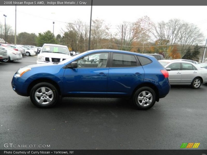 Indigo Blue Metallic / Gray 2008 Nissan Rogue S AWD