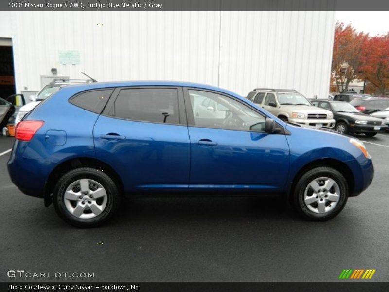 Indigo Blue Metallic / Gray 2008 Nissan Rogue S AWD