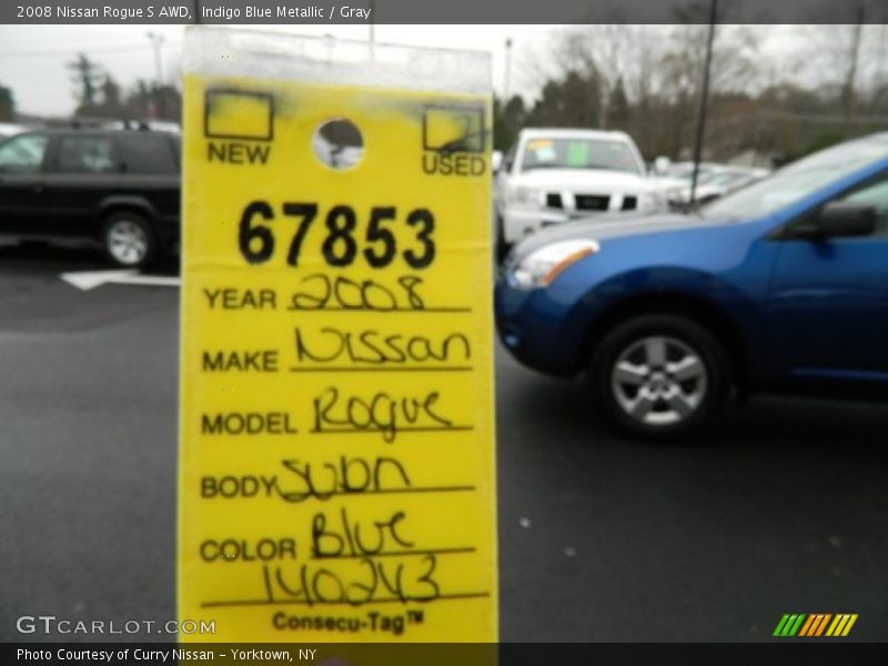 Indigo Blue Metallic / Gray 2008 Nissan Rogue S AWD